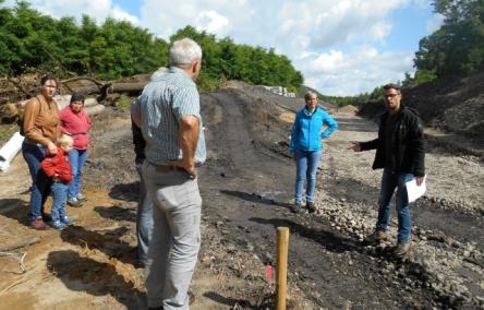 werfwandeling werken fietspad Schansbroek